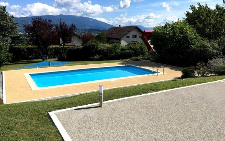 Cration Plage de piscine en Hydrostar - Entreprise Alle du Lac - Savoie conue le 15/01/2019