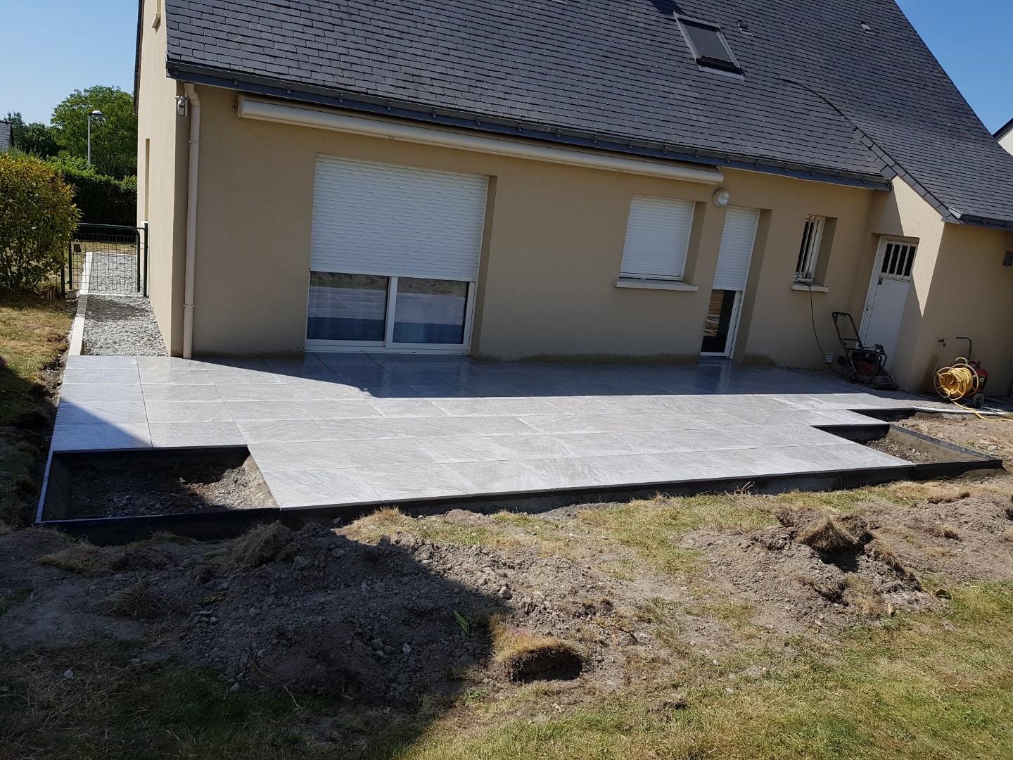 Cration Terrasse en terrasse sur plots - Maine et Loire conue le 16/02/2021