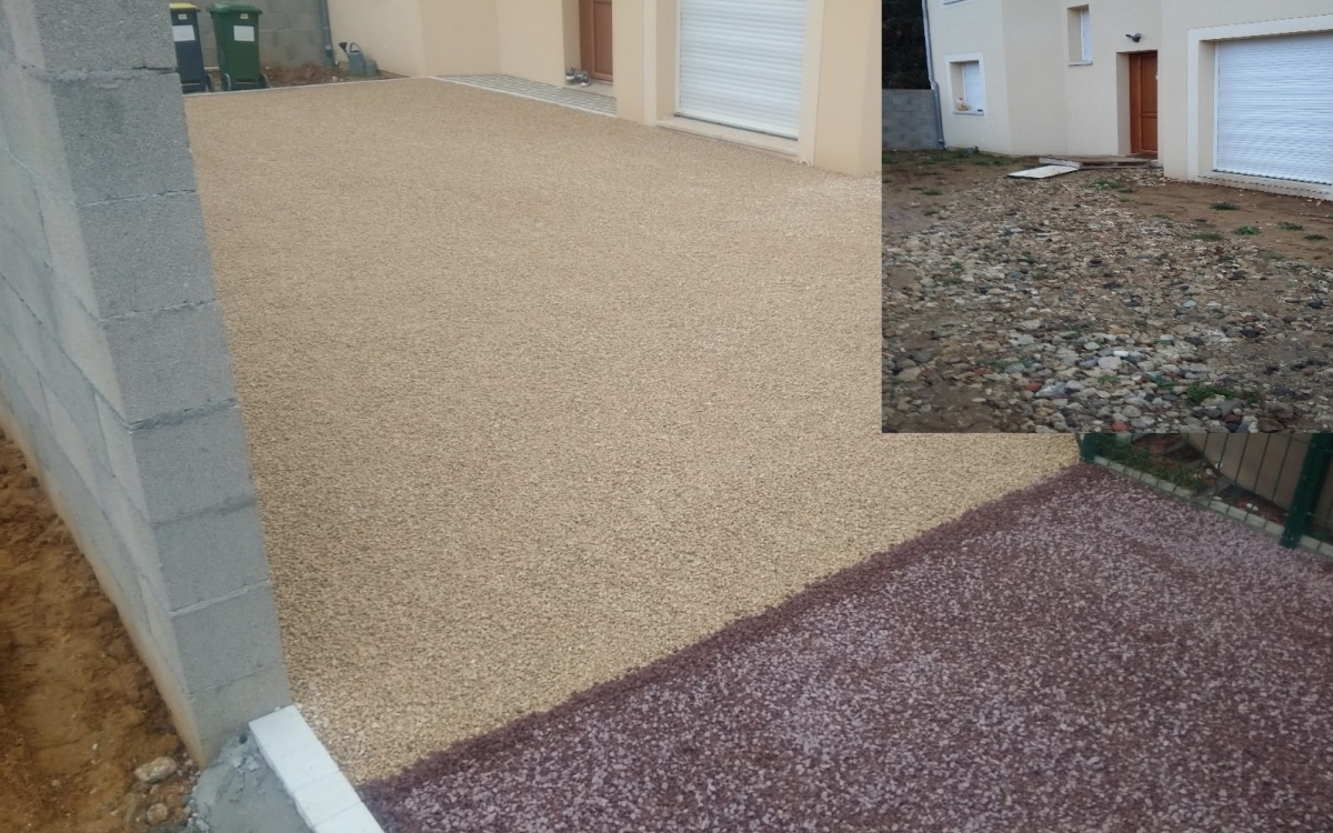 Ralisation Alle de garage en Alvostar et Pav la couture  fontenay le vicomte  conue le 22/02/2021