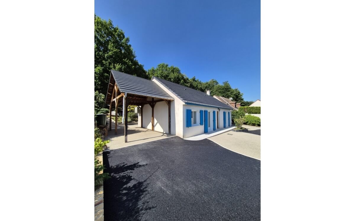 Conception All�e de garage en bordures haute couture,  pavage,  enrob� � chaud, Min�ralstar � et Pav� la couture� � Lardy cr��e le 24/10/2025