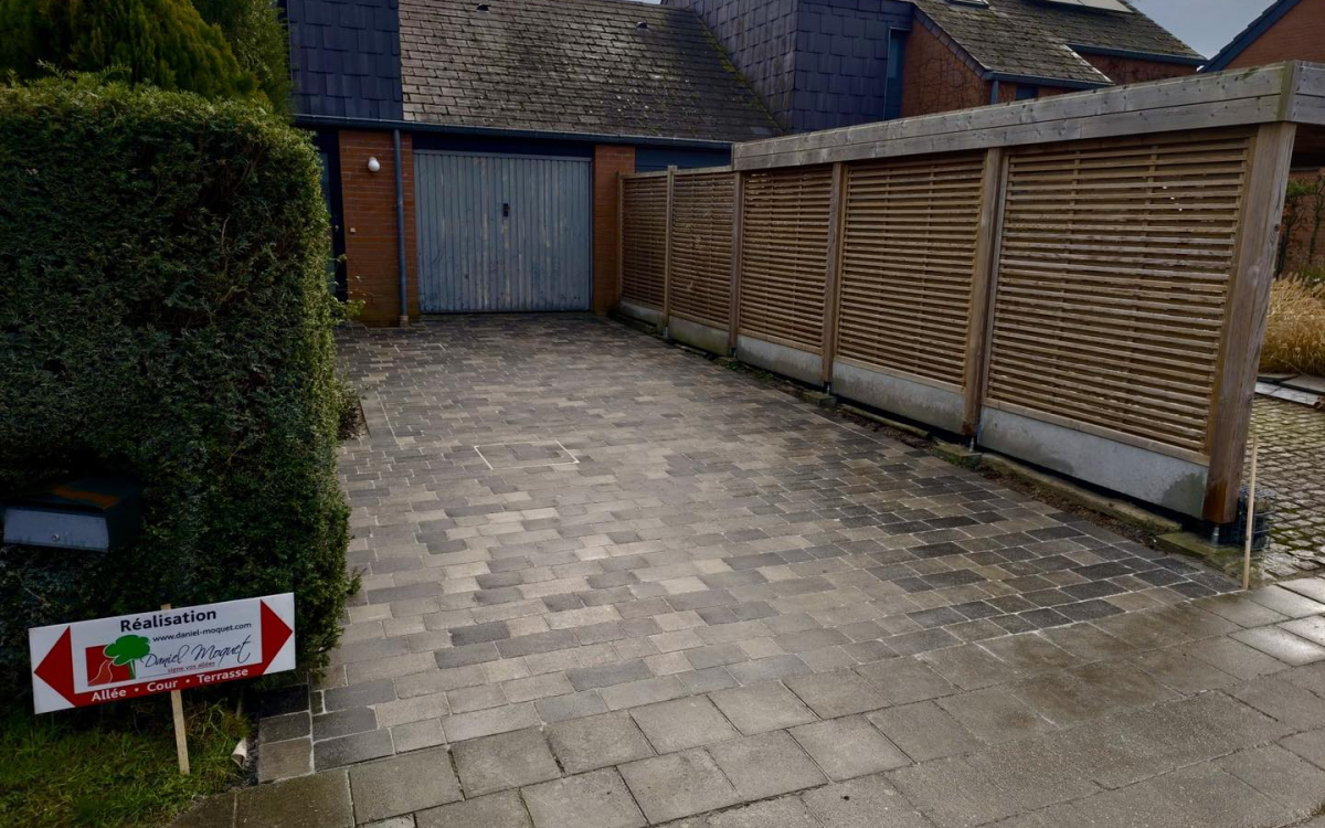 Conception All�e de garage en Pav� marjolaine� � Jurbise cr��e le 17/02/2026