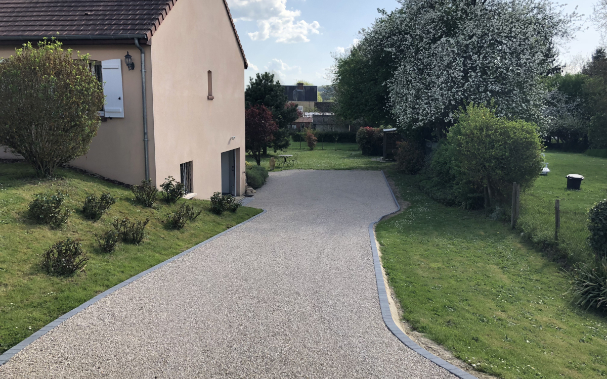 Ralisation Alle de garage en Gravistar  Conde sur Huisne conue le 21/08/2018