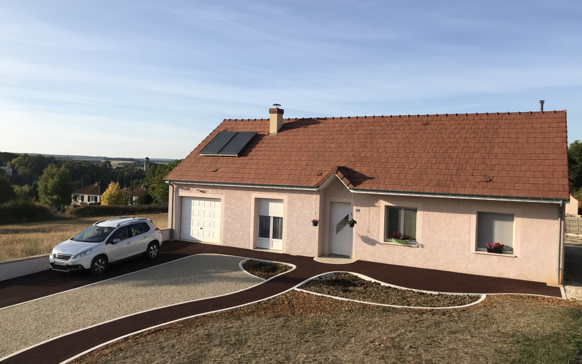 Cration Alle de garage en Stardraine - Yonne ralise le 19/09/2018