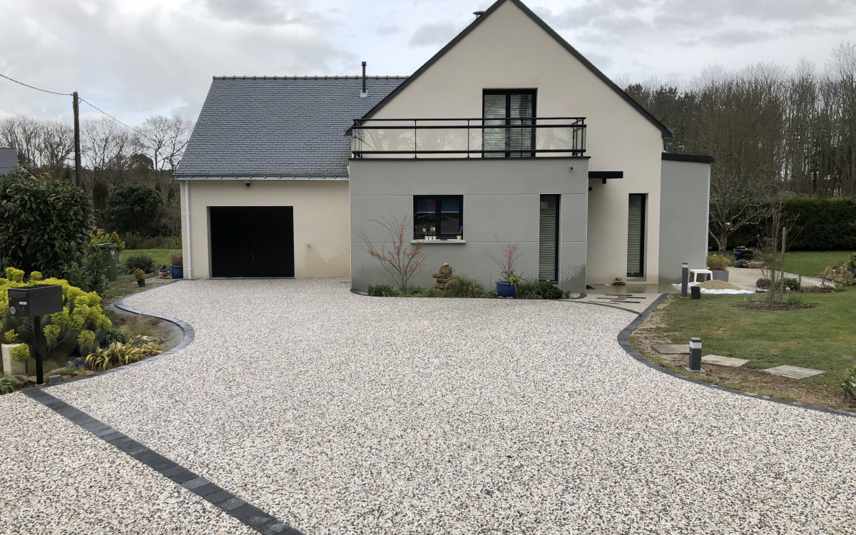 Cration Alle de garage en Gravistar - Morbihan ralise le 20/11/2018