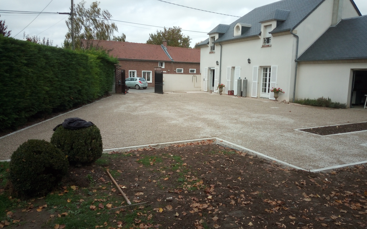 Ralisation Alle de garage en Gravistar - Entreprise Camus - Somme cre le 15/01/2019