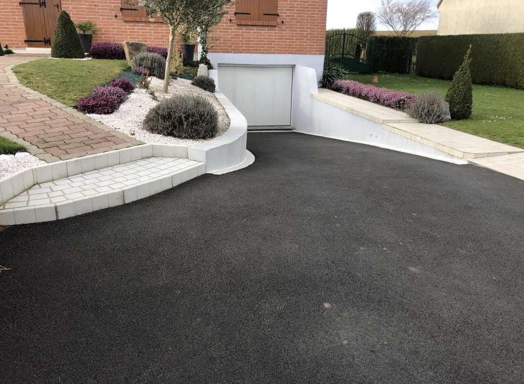 Cration Alle de garage en Macadam  Wailly ralise le 12/03/2019