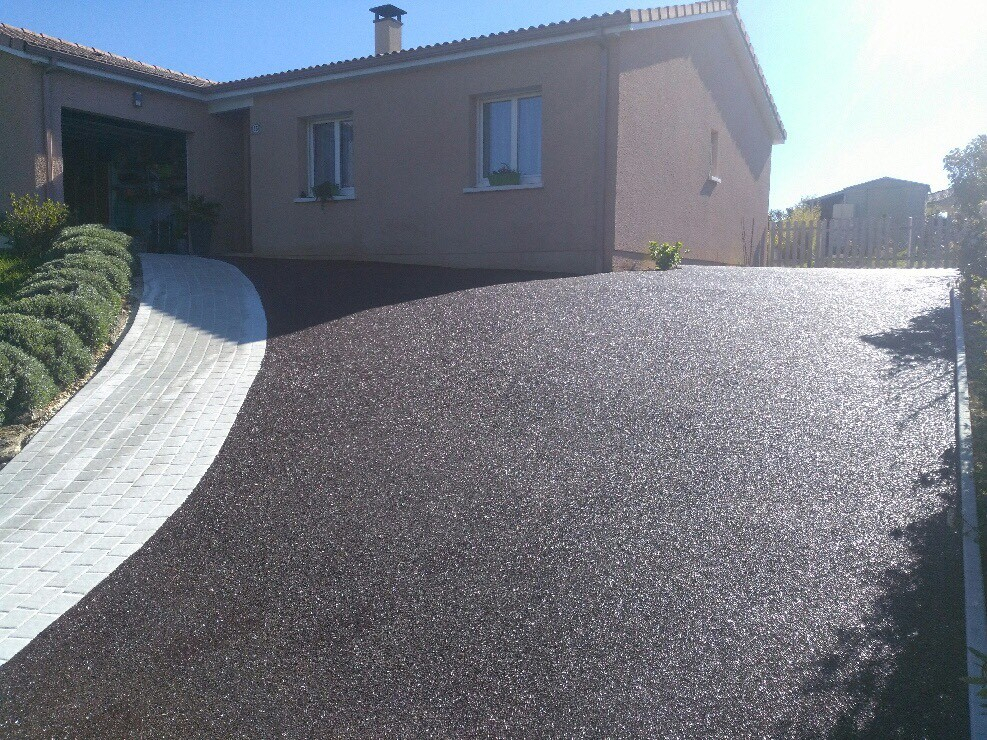 Cration Alle de garage en Stardraine et Pav La Couture - Gers ralise le 04/05/2019