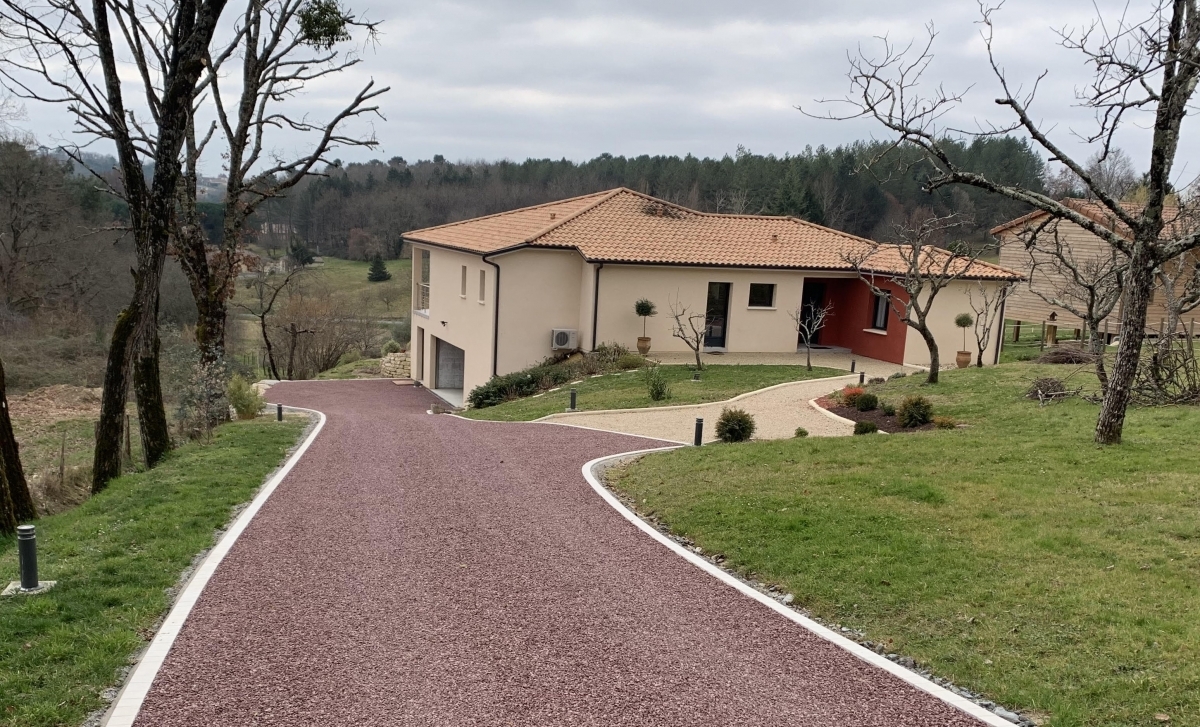 Cration Alle de garage en Gravistar et pav La Couture  - Dordogne conue le 16/05/2019
