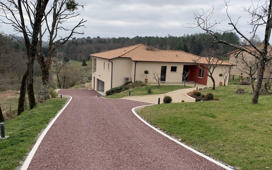 Cration Alle de garage en Gravistar et pav La Couture  - Dordogne conue le 16/05/2019