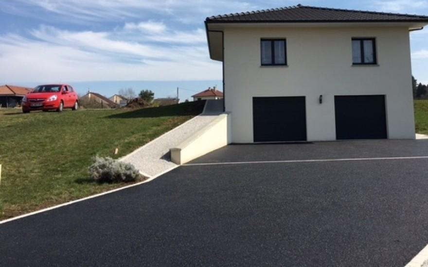 Cration Alle de garage en enrob  chaud  Arpajon sur Cere