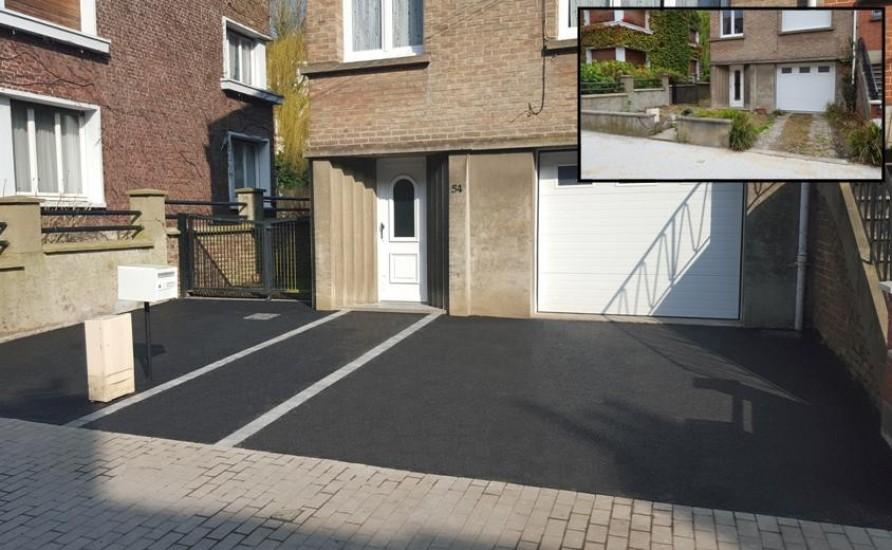 Ralisation Alle de garage en enrob noir  chaud  Lille