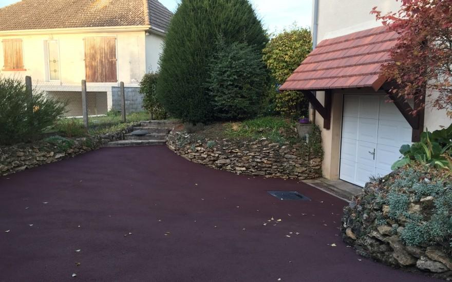Conception Alle de garage en enrob rouge  chaud  Morigny-Champigny cre le 30/04/2025