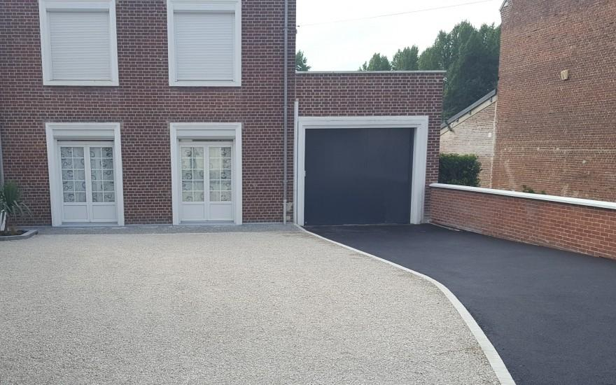Cration Alle de garage en Alvostar enrob noir  chaud  Albert conue le 01/05/2025