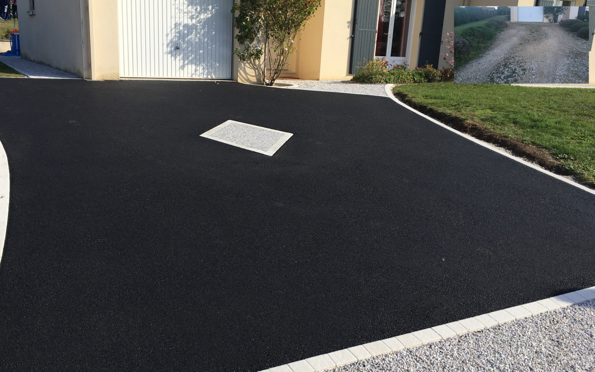 Cration Alle de garage en enrob noir  chaud  Angoulme conue le 28/12/2017