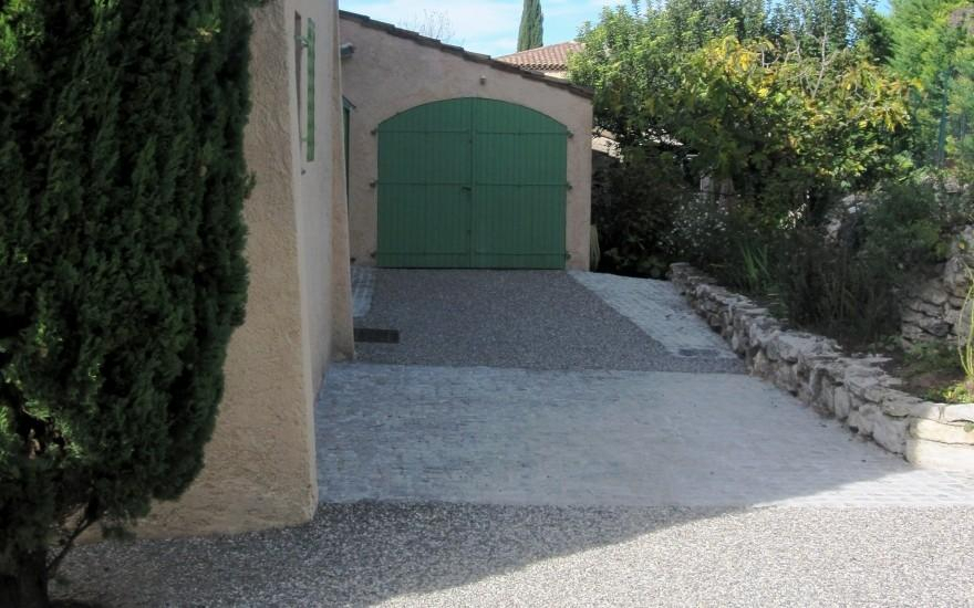 Conception Alle de garage en Gravistar et pavage  Eguilles