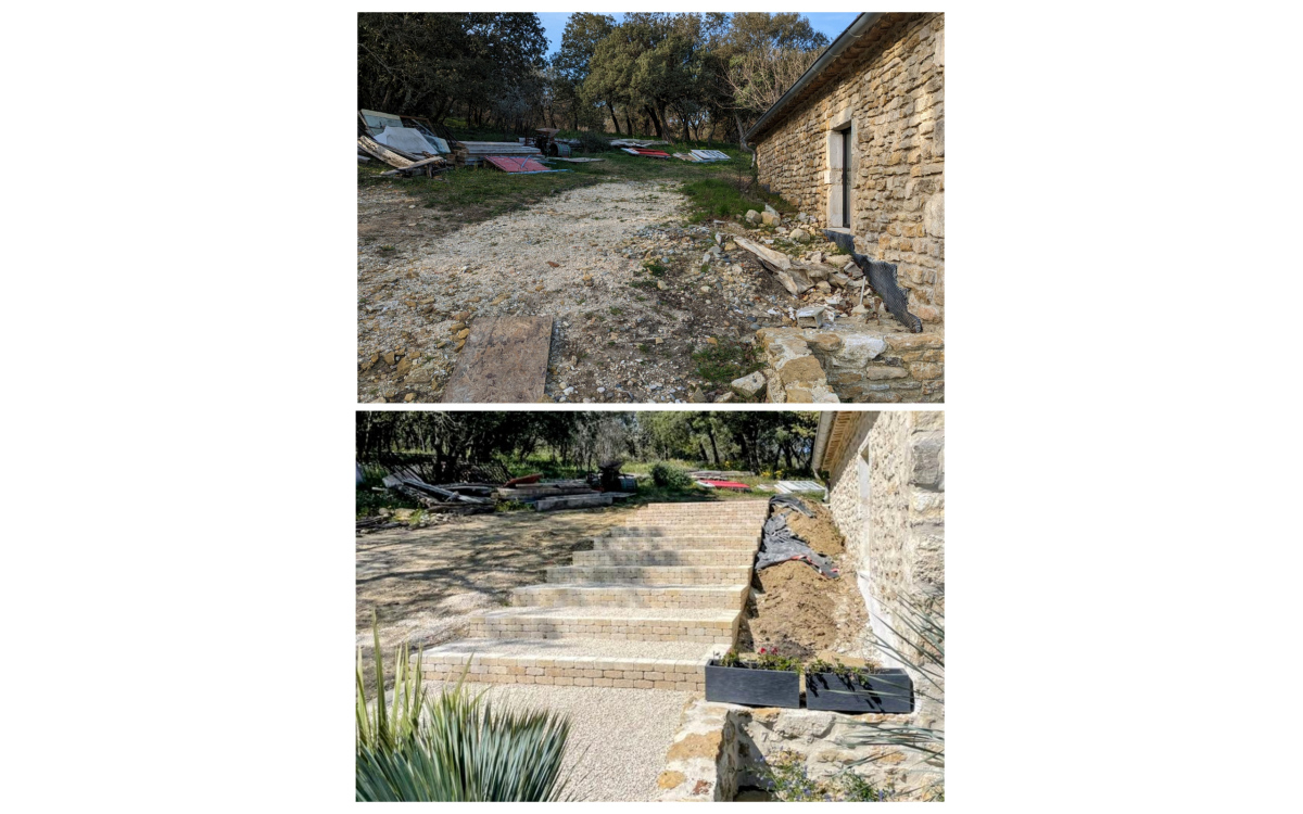 Conception Alle de jardin en Alvostar et pavage dallage - Drme ralise le 07/12/2023