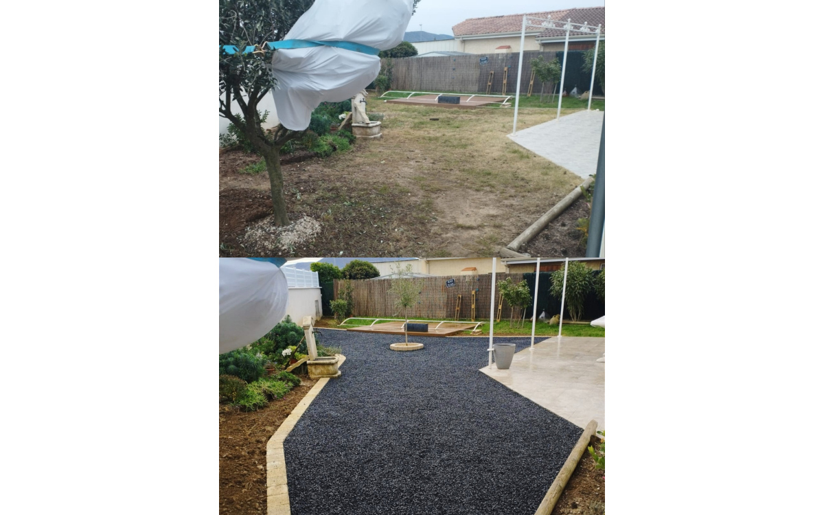 Cration Alle de jardin en Alvostar - Drme ralise le 07/12/2023