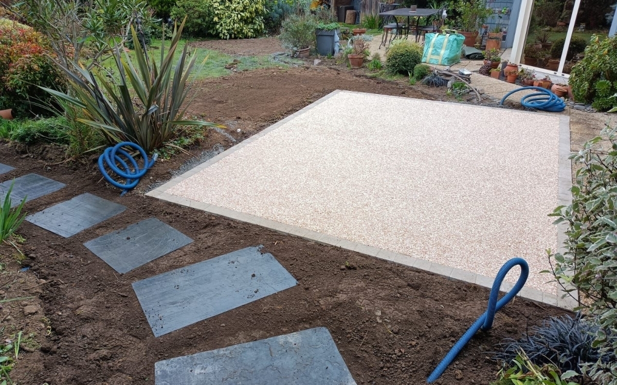 Ralisation Alle de jardin en pavage dallage  SAINT QUAY PORTRIEUX