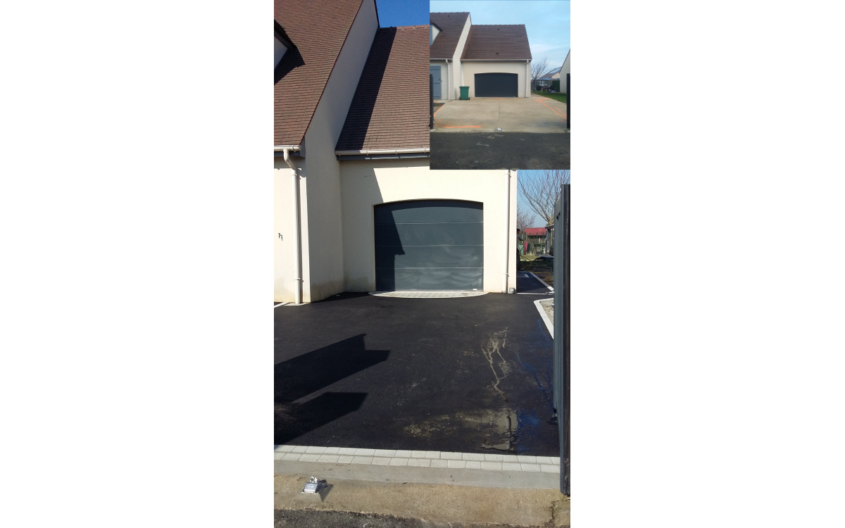 Ralisation Alle pitonne en enrob  chaud, grs crame, pavage dallage, Pav la couture et terrasse sur plots  echarcon conue le 21/12/2018