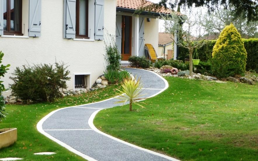Cration Alle pitonne en beton drainant  Villeneuve Tolosane ralise le 15/01/2018