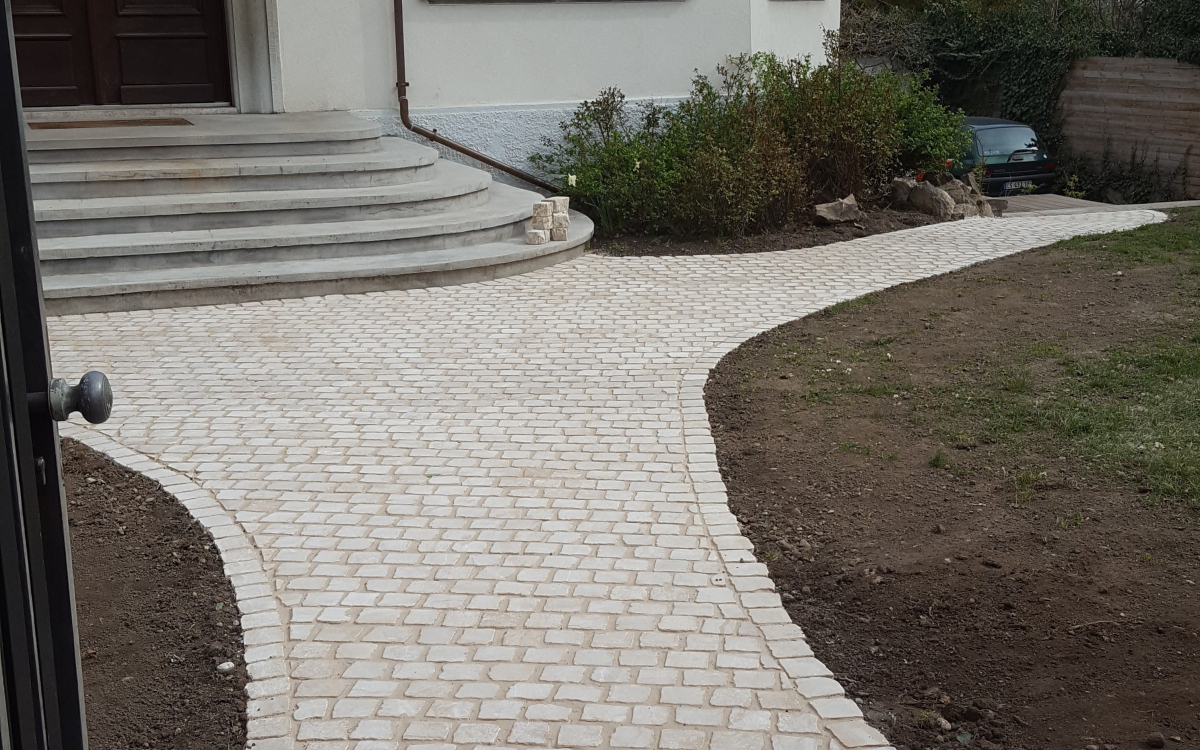Ralisation Alle pitonne en pav La Couture  Schiltigheim cre le 30/04/2025
