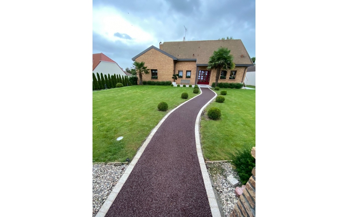 Conception Chemin en  Stardraine et bordures Pav la couture  CUCQ cre le 30/09/2021