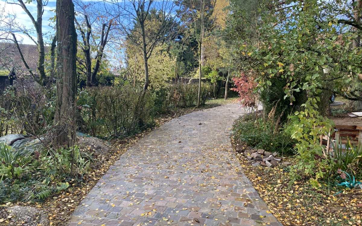 Cration Chemin en pavage dallage  Villeneuve sur auvers conue le 22/11/2021