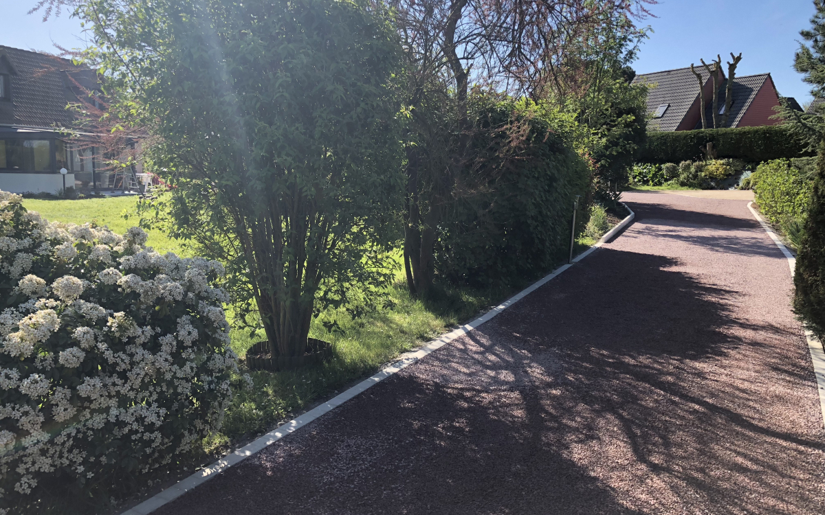Cration Chemin en Gravistar et Pav - Entreprise Poilblan  Saint Jouin Bruneval ralise le 27/11/2018