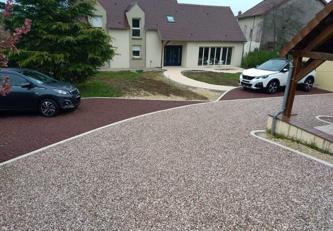 Conception Cour en Alvostar et enrob  chaud - Yonne ralise le 12/11/2020