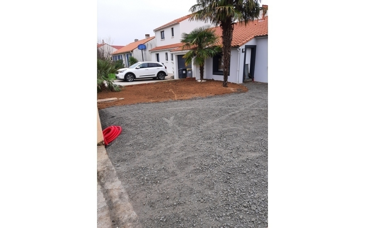 Conception Cour en pr�paration du terrain - Loire Atlantique r�alis�e le 03/03/2023