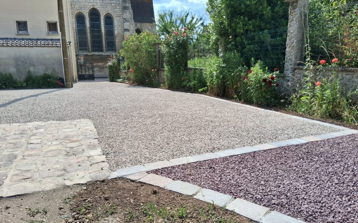 Cration Cour en Alvostar et pierra nature  sucy en brie conue le 06/06/2025