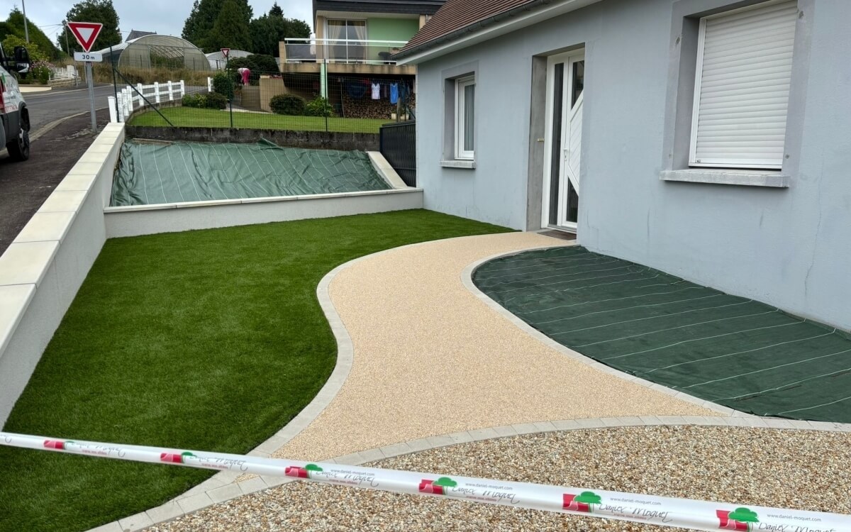 Ralisation Cour et Alle en Alvostar, Dm green, Hydrostar et Pav la couture  Sourdeval conue le 28/07/2025