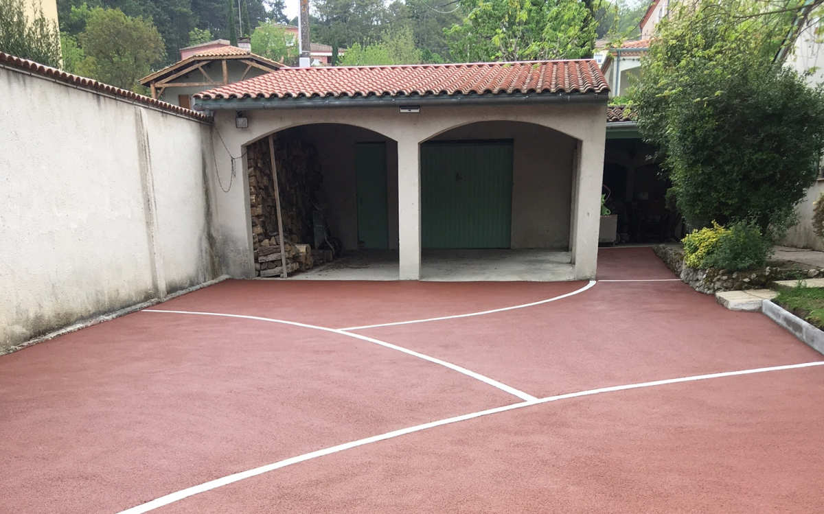 Création Cour en Béton Drainant en Landes - 5993