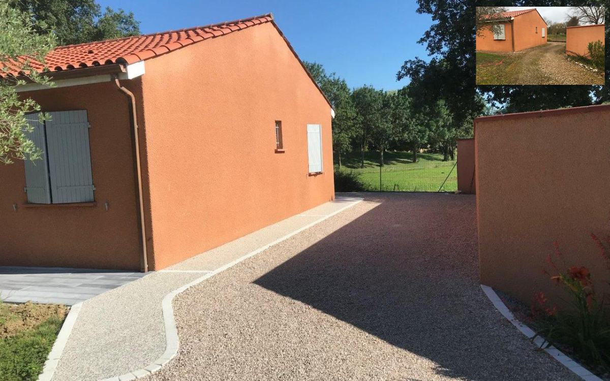 Ralisation Cour en Gravistar et Mineralstar - Haute Garonne cre le 30/04/2025