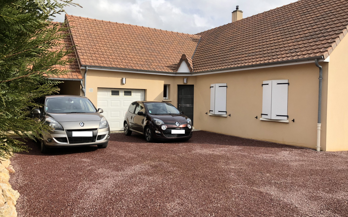 Ralisation Cour en Gravistar - Entreprise Lowe  Belleme cre le 23/08/2018