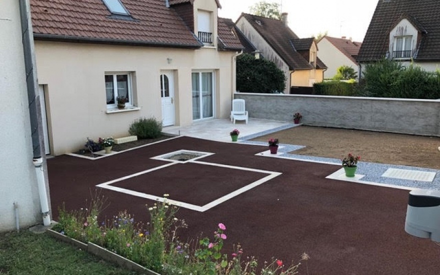 Ralisation Cour en Stardraine - Loir et Cher cre le 15/01/2019