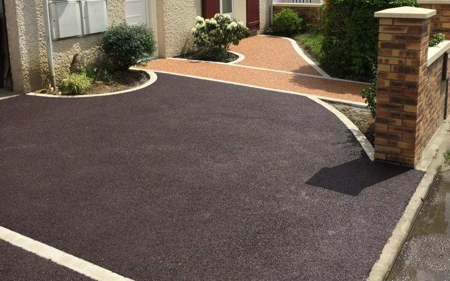 Conception Cour en enrob rouge  chaud et Hydrostar  Butry-sur-Oise cre le 30/04/2025