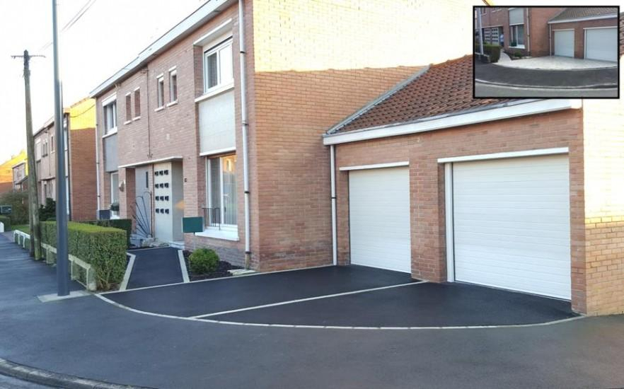 Cration Cour en enrob noir  chaud  Neuville-en-Ferrain conue le 01/05/2025