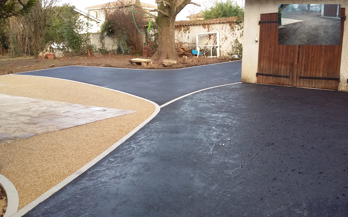 Ralisation Cour en Alvostar et enrob noir  chaud  Chassieu conue le 30/04/2025