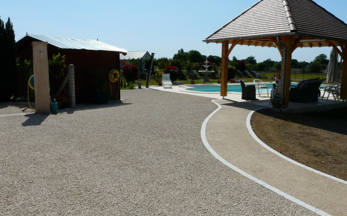 Ralisation Cour en Gravistar et Minralstar  Orthez cre le 01/05/2025