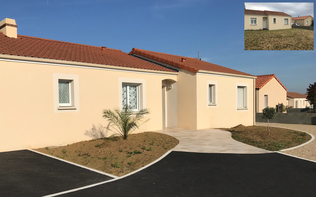 Cration Cour en Gravistar enrob noir  chaud  Beauprau-en-Mauges ralise le 27/12/2017