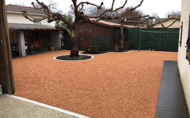 Cration Cour en Alvostar  Biganos ralise le 02/05/2018