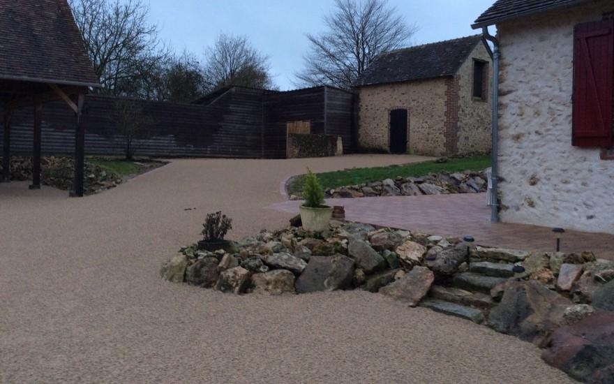 Cration Cour en Gravistar  Saint Mars du Locquenay