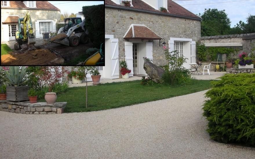 Conception Cour en Gravistar  Villecerf ralise le 01/05/2025