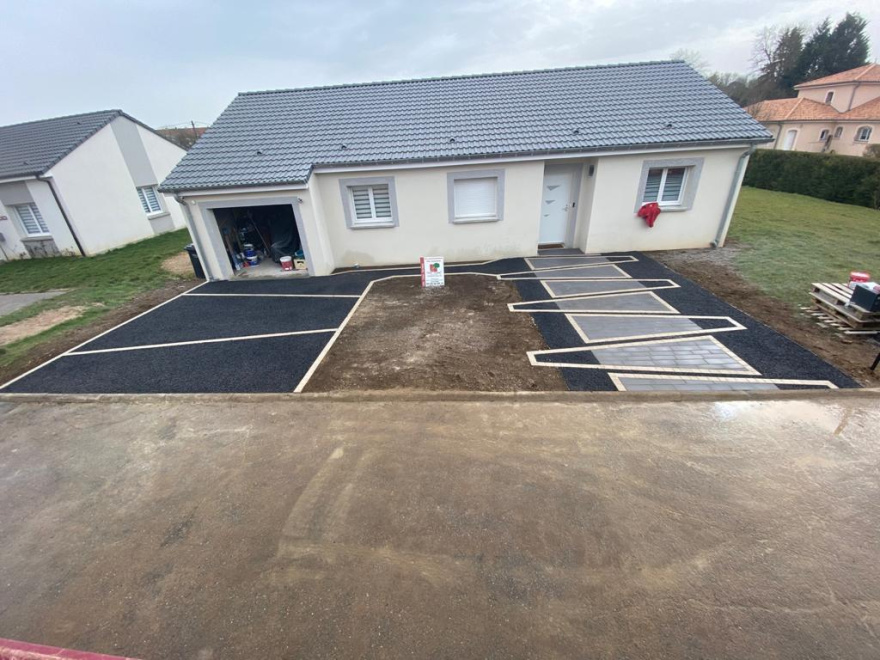 Conception Entre de maison en Alvostar, pavage dallage et Pav la couture  dieulouard cre le 03/03/2021