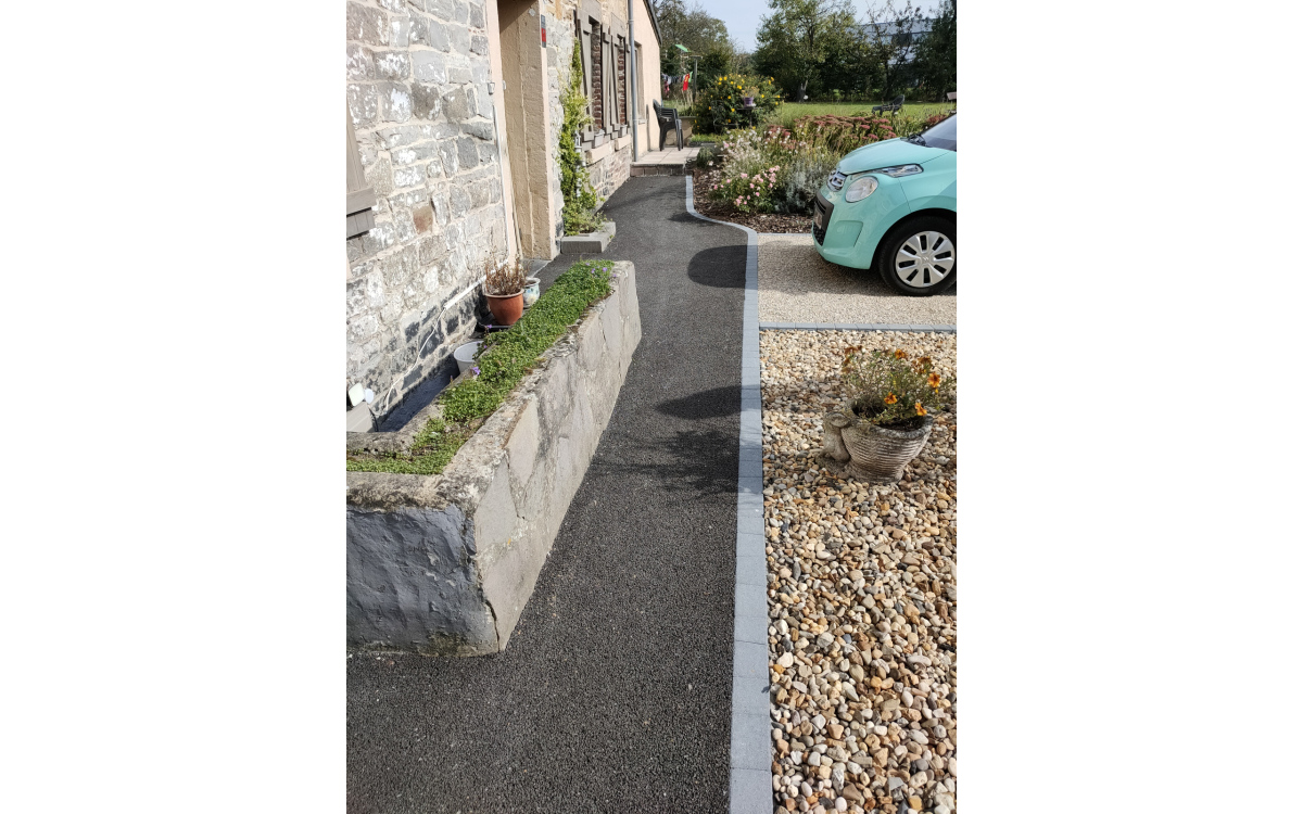 Ralisation Entre de maison en Alvostar, Pav la couture et Stardraine  Temploux cre le 07/07/2021