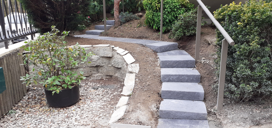 Cr�ation Entr�e de maison en pavage dallage � BRUNOY r�alis�e le 28/06/2023