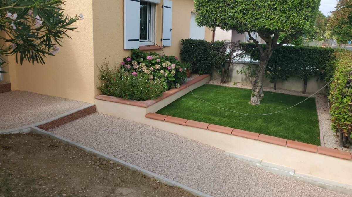 Ralisation Entre de maison en Dm green, Hydrostar et Pav la couture  LE SEQUESTRE cre le 29/07/2025