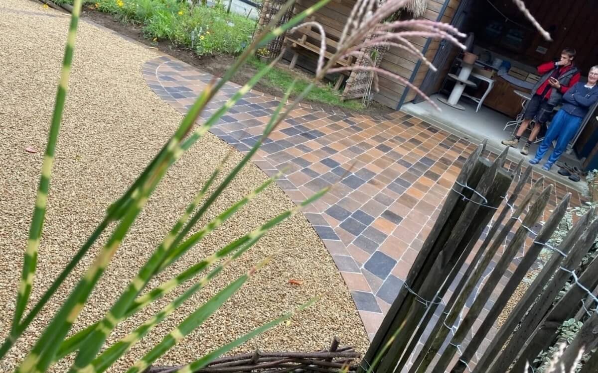 Conception Entr�e de maison en Pav� marjolaine� Ecorce - Lot et Garonne