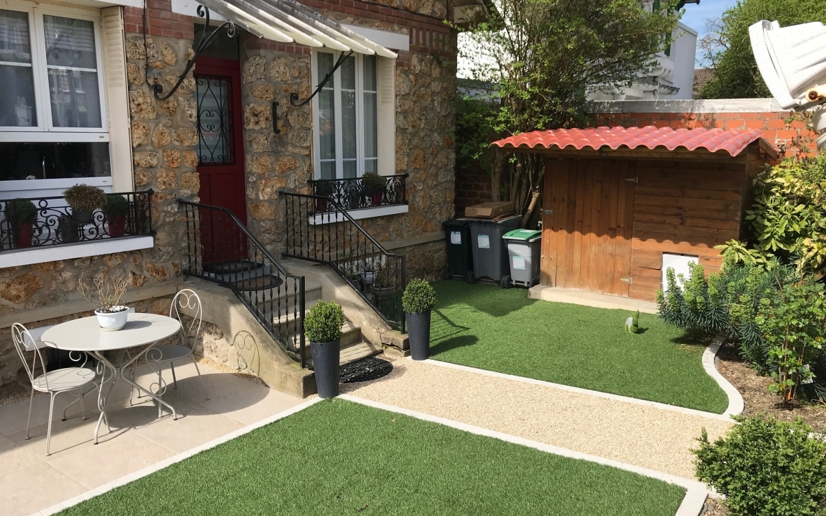 Ralisation Entre de Maison en Alvostar, Terrasse sur Plots et DM Green - Yvelines cre le 18/07/2018